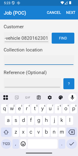 Customer step on Android