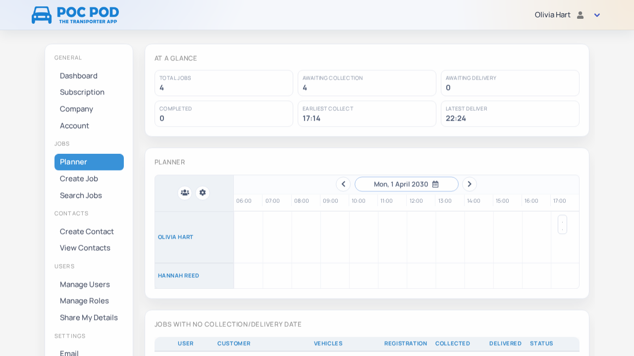 Planner quick-add form